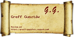Greff Gusztáv névjegykártya