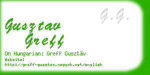gusztav greff business card